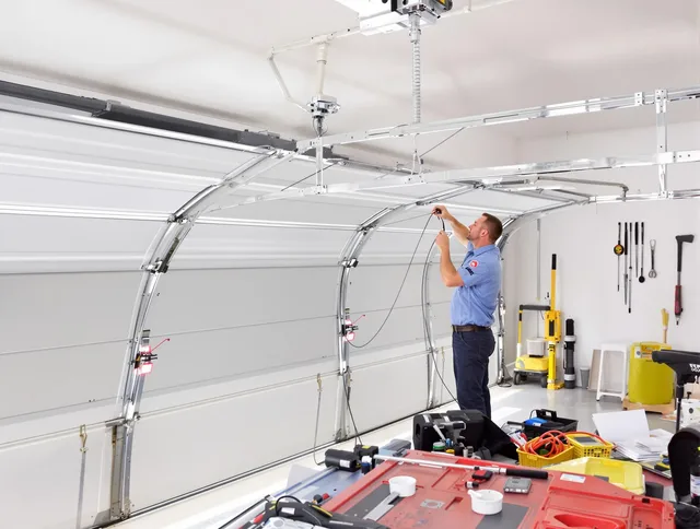 Garage door cable repair service by Vernon Garage Door Repair in Vernon